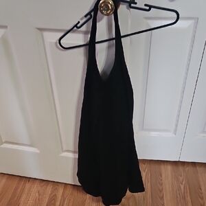 Elegant Black Halter Dress
